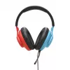 JBL Quantum 100N austiņas, vadu, galvas stīpa, spēlēm, zila, sarkana