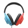 JBL Quantum 100N austiņas, vadu, galvas stīpa, spēlēm, zila, sarkana