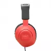 JBL Quantum 100N austiņas, vadu, galvas stīpa, spēlēm, zila, sarkana