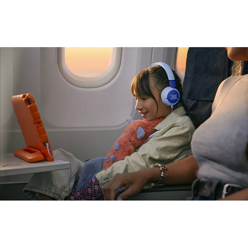 JBL Junior 320 austiņas ar vadu, galvas stīpa, zvaniem/mūzikai, zilas