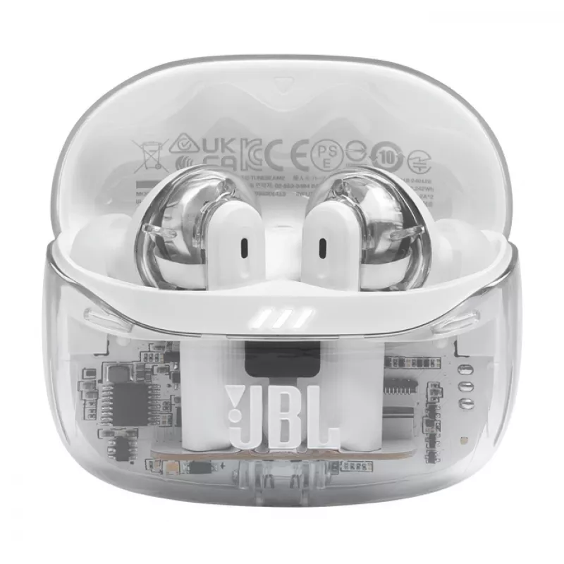 JBL Tune Beam 2 Ghost Edition austiņas Bezvadu Ievietojamās Mūzika/Ikdiena Bluetooth Balts
