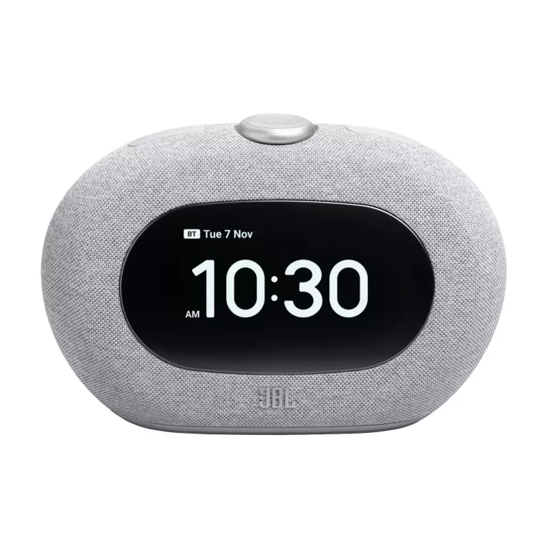 Pulksteņa radio JBL Horizon-3 — DAB/DAB+/FM, 5 W RMS, LCD displejs, 65–20000 Hz, Rotējoša skaļuma regulēšana, Pelēks