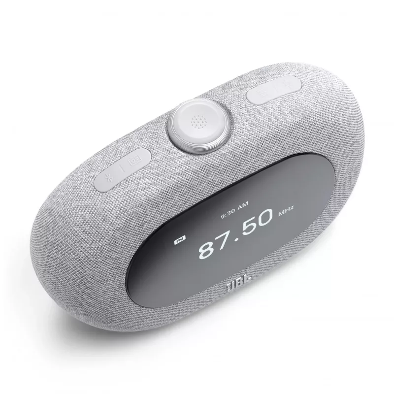 Pulksteņa radio JBL Horizon-3 — DAB/DAB+/FM, 5 W RMS, LCD displejs, 65–20000 Hz, Rotējoša skaļuma regulēšana, Pelēks