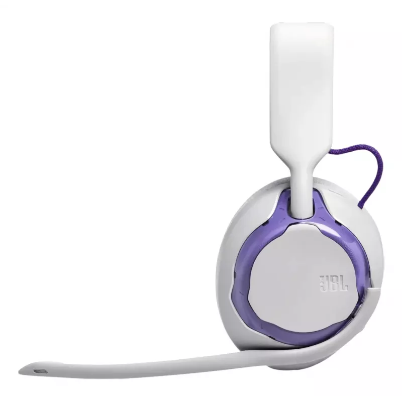 JBL Quantum 250 austiņas ar vadu, galvas stīpu, spēlēm, purpursarkanas, baltas