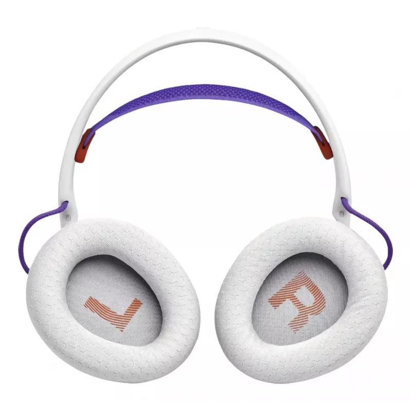 JBL Quantum 250 austiņas ar vadu, galvas stīpu, spēlēm, purpursarkanas, baltas