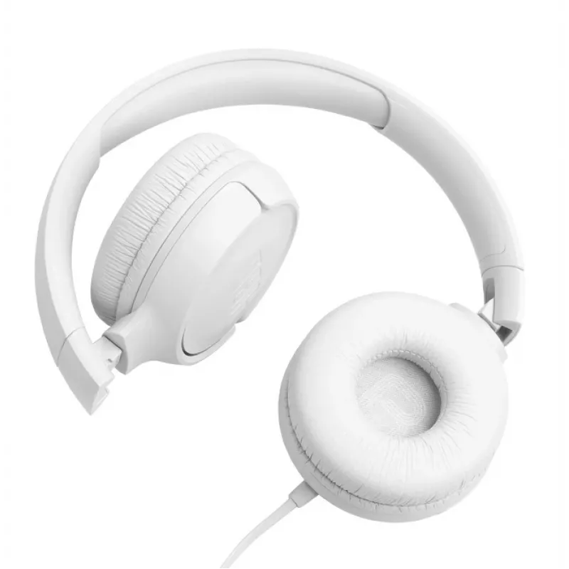 JBL Tune 520C USB-C austiņas ar vadu, galvas lentes tipa, zvaniem/mūzikai, USB Type-C, baltas