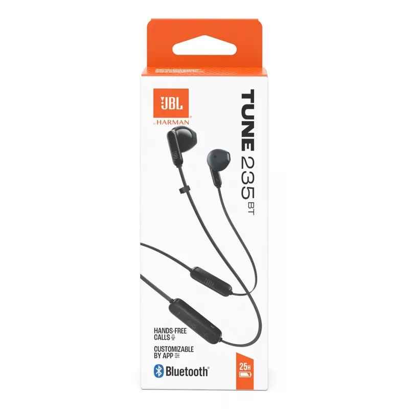 JBL Tune 235BT austiņas Bezvadu Ievietojamas zvaniem/mūzikai Bluetooth Melnas