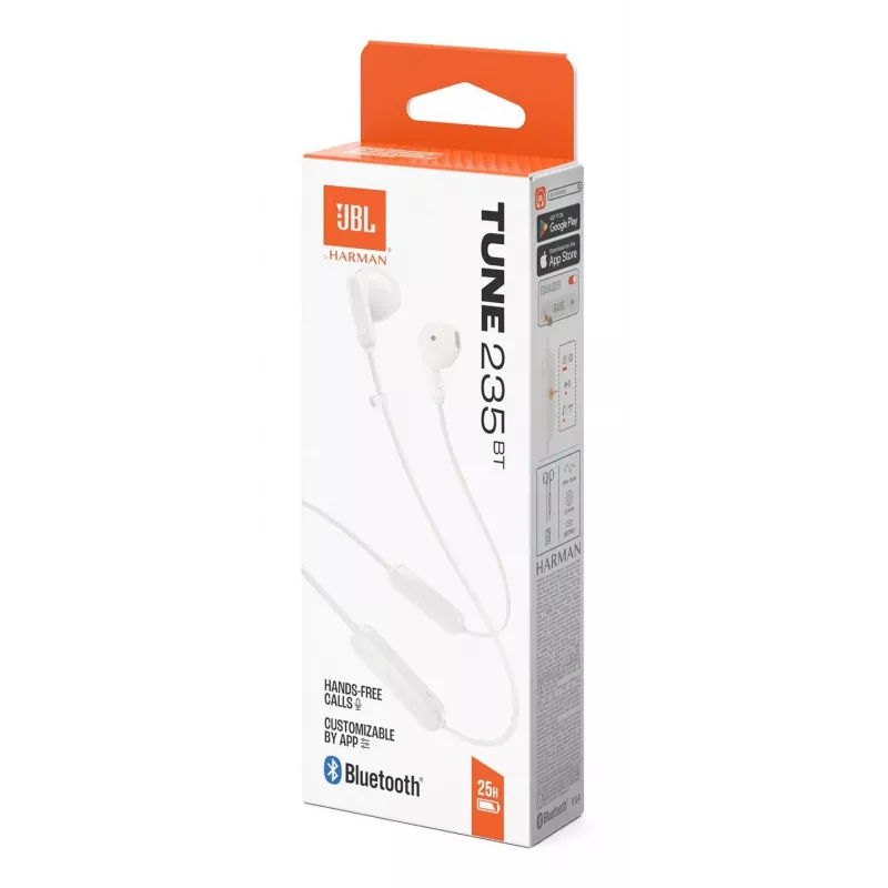 JBL Tune 235BT austiņas Bezvadu Ievietojamas Zvani/Mūzika Bluetooth Balts