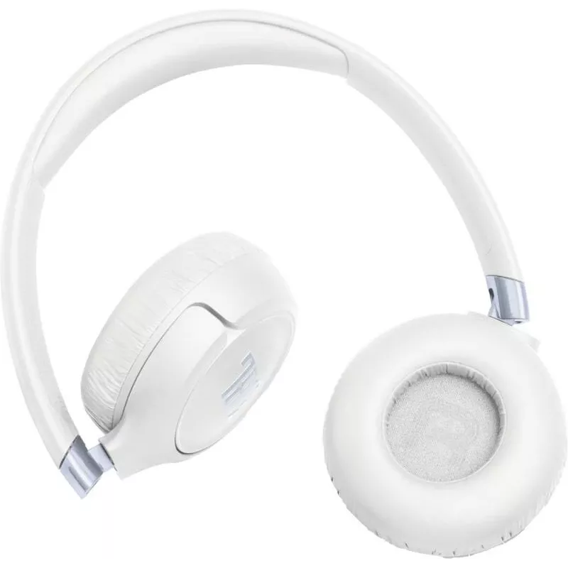 JBL Tune 680NC austiņas ar vadu un bezvadu savienojumu, galvas stīpa, zvani/mūzika, USB Type-C, Bluetooth, balta