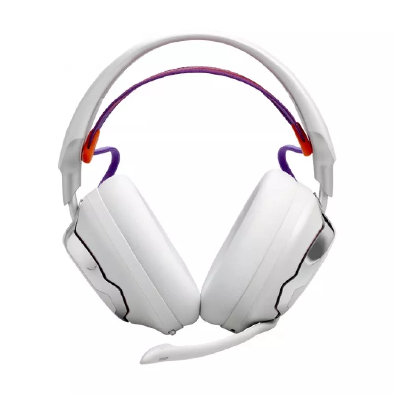 JBL Quantum 950 austiņas Bezvadu Galvas stīpa Spēlēm USB Type-C Bluetooth Uzlādes statīvs Oranža, Sudraba, Balta
