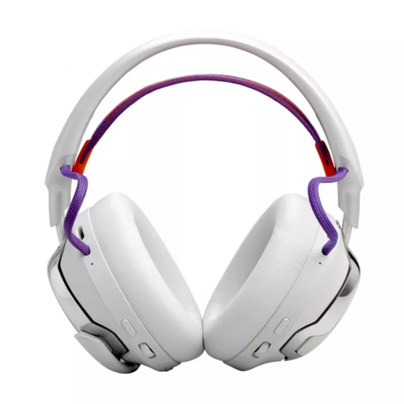 JBL Quantum 950 austiņas Bezvadu Galvas stīpa Spēlēm USB Type-C Bluetooth Uzlādes statīvs Oranža, Sudraba, Balta