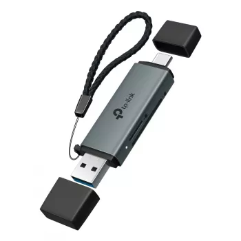 Karšu lasītājs TP‑LINK UA430D USB 3.1 — MicroSD/SD atbalsts, 200 Mbit/s, melns, 75×22,9×9,3 mm
