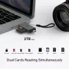 Karšu lasītājs TP‑LINK UA430D USB 3.1 — MicroSD/SD atbalsts, 200 Mbit/s, melns, 75×22,9×9,3 mm