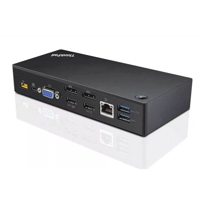 Lenovo 40A90090IT klēpjdatoru dokstacija/portu replikators, vadu, USB 3.2 Gen 1 (3.1 Gen 1) Type-C, melna