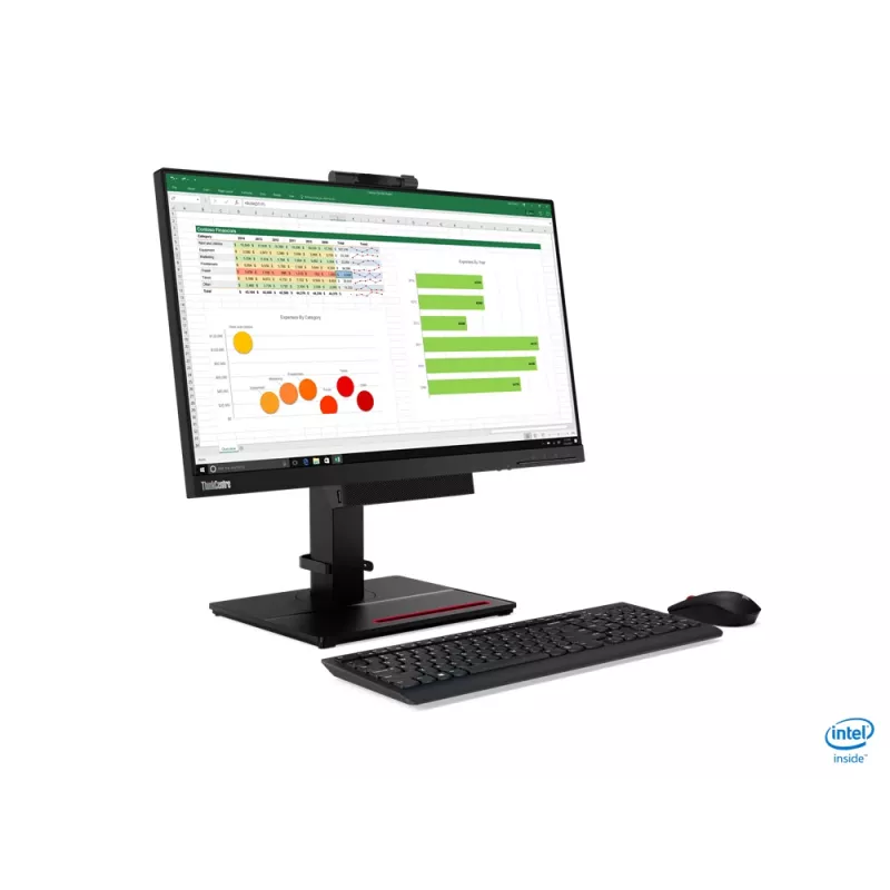 Lenovo ThinkCentre Tiny-In-One datora monitors 60,5 cm (23,8 collas) 1920 x 1080 pikseļi Full HD LED melns