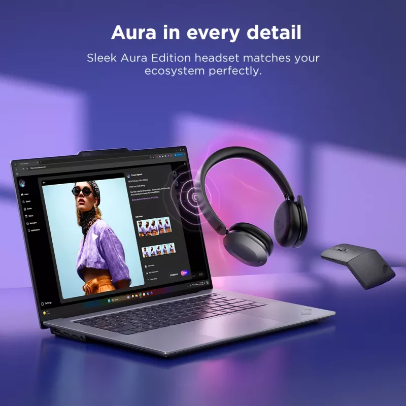 Lenovo 4XD1T60925 austiņas/headset Bezvadu Galvas lente Birojs/Zvanu centrs USB Type-C Bluetooth Pelēks