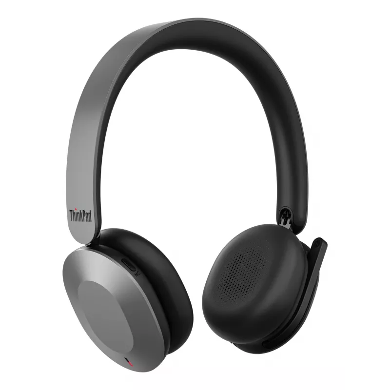 Lenovo 4XD1T60925 austiņas/headset Bezvadu Galvas lente Birojs/Zvanu centrs USB Type-C Bluetooth Pelēks