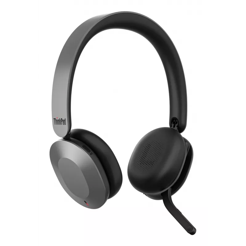 Lenovo 4XD1T60925 austiņas/headset Bezvadu Galvas lente Birojs/Zvanu centrs USB Type-C Bluetooth Pelēks