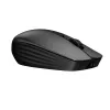 HP 715 uzlādējama vairāku ierīču pele, piemērota abām rokām, RF bezvadu + Bluetooth, 3000 DPI, melna