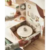 Tefal čuguna servēšanas panna LOV E25972, apaļa 3,8 L, 28 cm, bēša