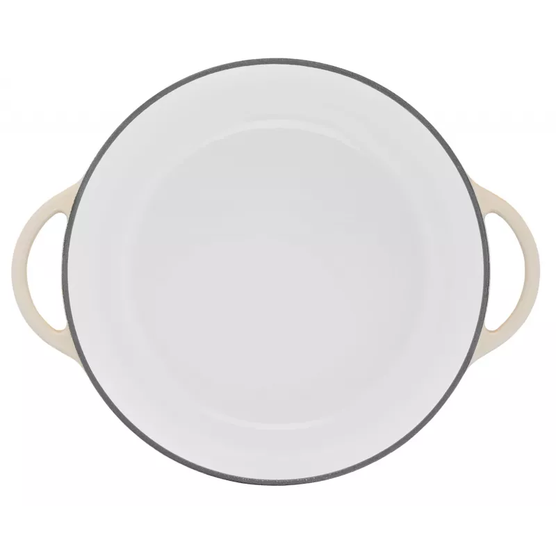Tefal čuguna servēšanas panna LOV E25972, apaļa 3,8 L, 28 cm, bēša