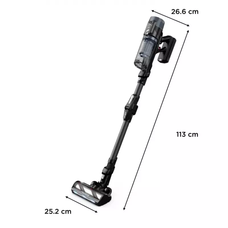 Rowenta X-Force Flex 14.80 RH9B36WV bezvada putekļsūcējs/elektriskā slota 2-in-1 bezvada putekļsūcējs Ar bateriju Bez maisiņa 0.65 L 670 W Melns, Zils