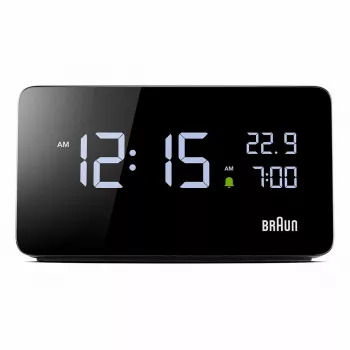 Braun BC20BEU sienas/galda pulkstenis Digitālais pulkstenis Taisnstūris Melns
