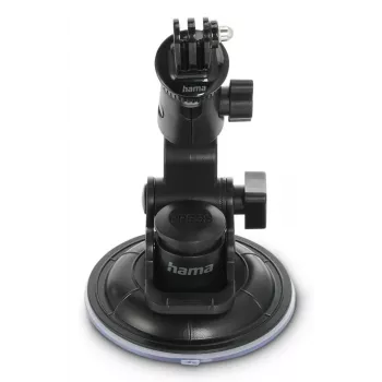 HAMA piesūcekņa turētājs darbības kamerām, universāls auto statīvs, 3D, Ø90 mm, maks. slodze 0,3 kg, augstums 5–11 cm