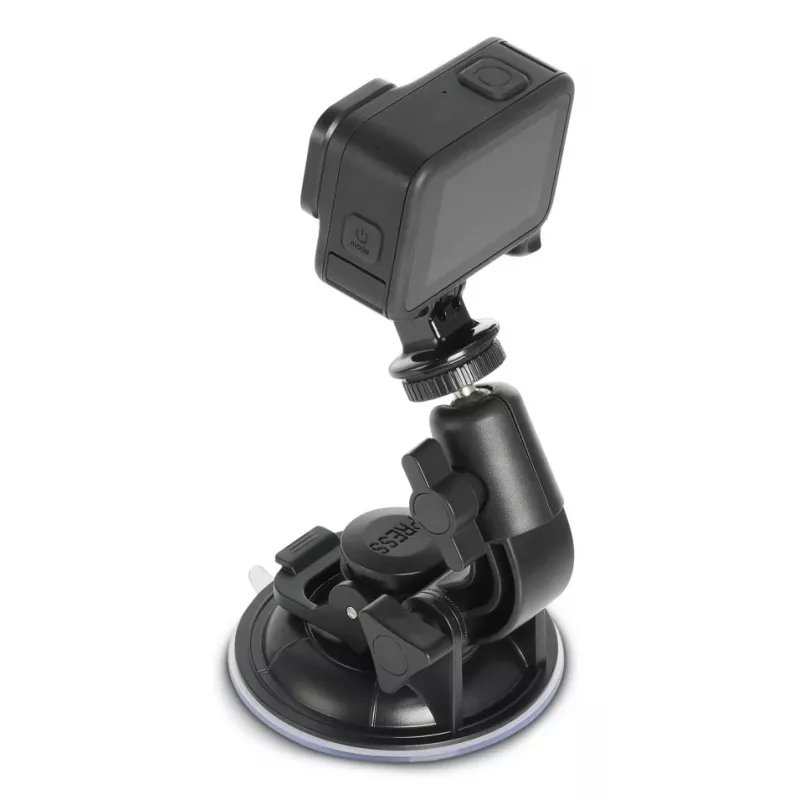 HAMA piesūcekņa turētājs darbības kamerām, universāls auto statīvs, 3D, Ø90 mm, maks. slodze 0,3 kg, augstums 5–11 cm