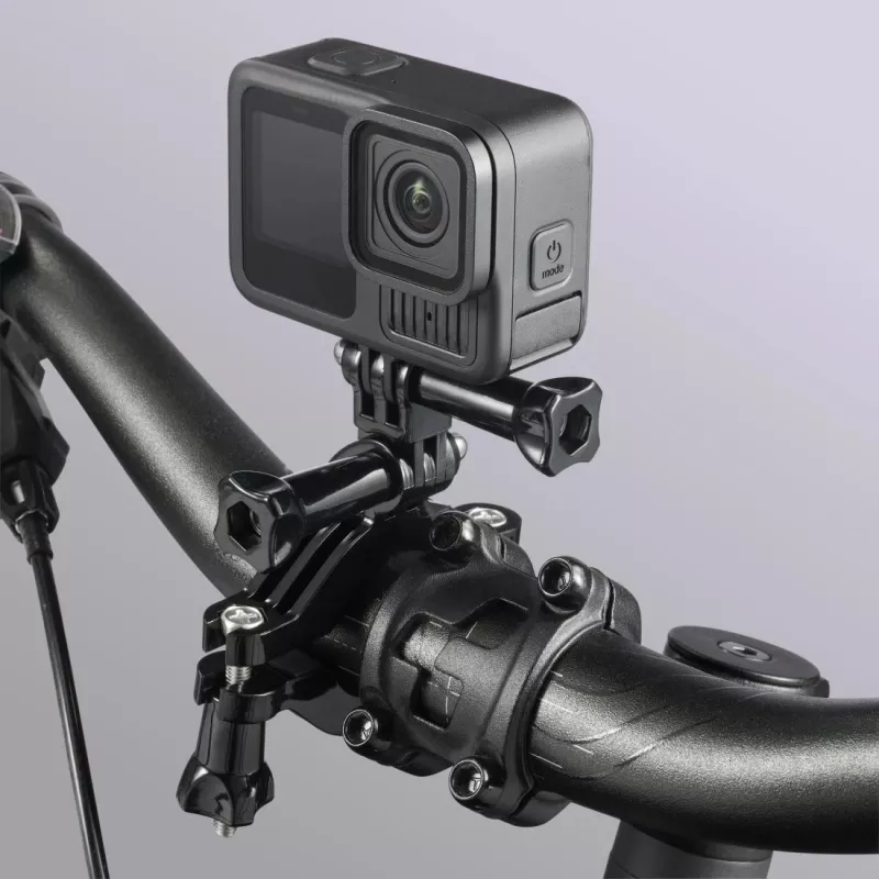 HAMA Passive Holder for Action Camera — Large, Melns, for Bikes and Outdoor (fits tubes 2.5–6.2 cm)