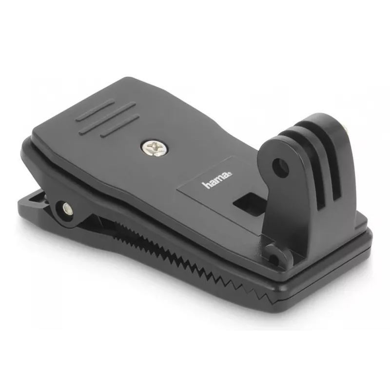 HAMA Passive Holder for Action Camera 00004573, Universal Clip Mount, Melns
