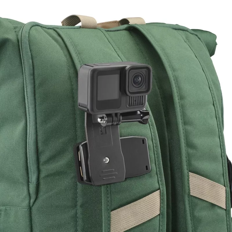 HAMA Passive Holder for Action Camera 00004573, Universal Clip Mount, Melns