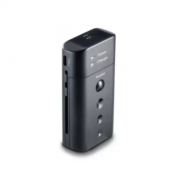 Bateriju lādētājs HAMA 00081390 digitālo kameru baterijām — USB, saderīgs ar Li‑Ion un NiMH, 5 V ieeja