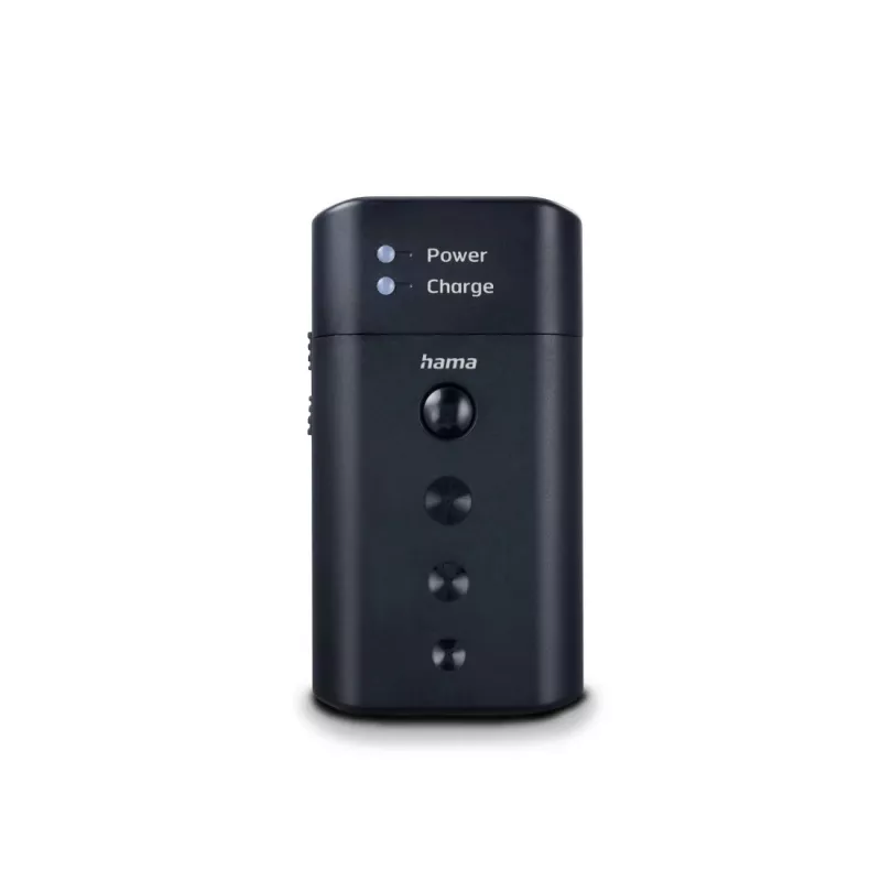 Bateriju lādētājs HAMA 00081390 digitālo kameru baterijām — USB, saderīgs ar Li‑Ion un NiMH, 5 V ieeja