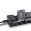 Bateriju lādētājs HAMA 00081390 digitālo kameru baterijām — USB, saderīgs ar Li‑Ion un NiMH, 5 V ieeja