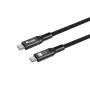 USB4 Gen4x2 C–C kabelis EQUIP 2 m, 80 Gbps, PD 240 W, 8K@60Hz, melns