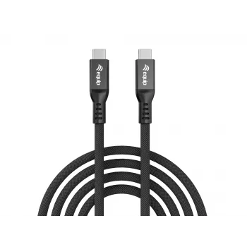 USB4 Gen4x2 C–C kabelis EQUIP 2 m, 80 Gbps, PD 240 W, 8K@60Hz, melns