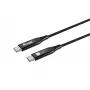 Equip USB 4 Īpaši plāns C uz C kabelis, 1,2 m, PD240W, 4K/60Hz, 40Gbps, melns