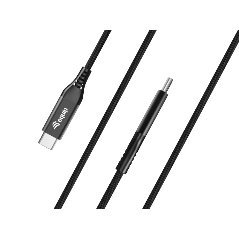 Equip USB 4 Īpaši plāns C uz C kabelis, 1,2 m, PD240W, 4K/60Hz, 40Gbps, melns