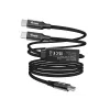 USB-C uz 2x USB-C Y-uzlādes kabelis EQUIP 1.5m PD 140W, USB 2.0, melns