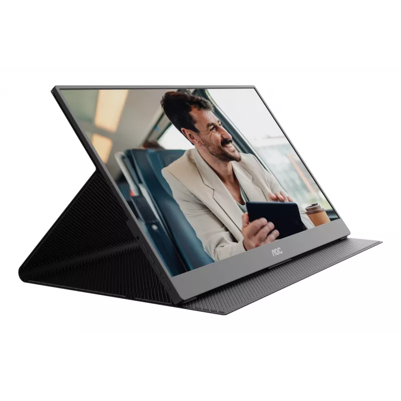 AOC 16T20E2 portatīvais televizors/monitors Pārnēsājams monitors Melns 39,6 cm (15,6 collas) LED 1920 x 1080 pikseļi