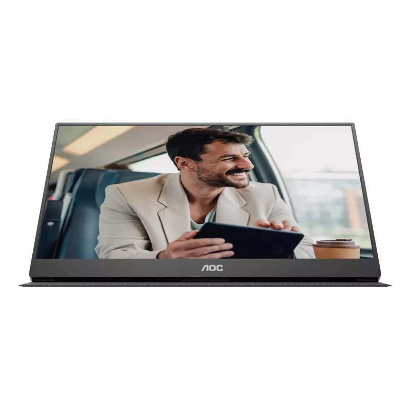 AOC 16T20E2 portatīvais televizors/monitors Pārnēsājams monitors Melns 39,6 cm (15,6 collas) LED 1920 x 1080 pikseļi