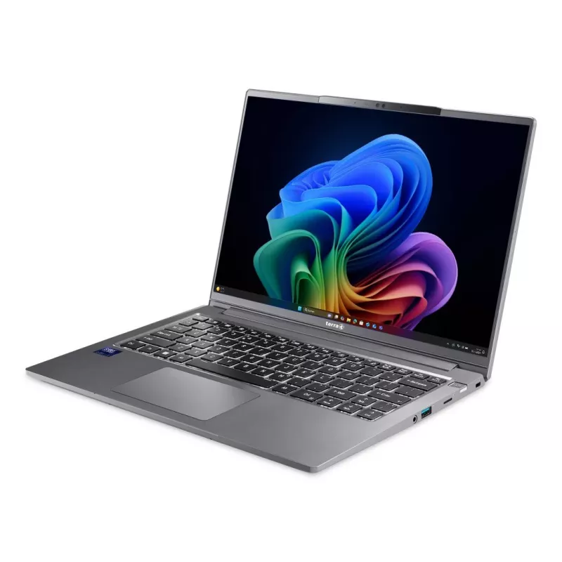 TERRA Mobile 1471L Copilot+ PC Intel Core Ultra 7 258V Portatīvais dators 35.6 cm (14 collas) WUXGA 32 GB DDR5-SDRAM 1 TB SSD Wi-Fi 7 (802.11be) Windows 11 Pro German Pelēks