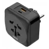 Hama 00223460 strāvas kontaktdakšas adapteris Type E/F hybrid Universal Melns
