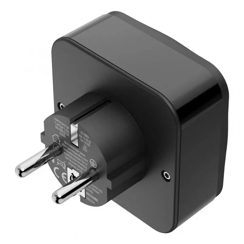 Hama 00223460 strāvas kontaktdakšas adapteris Type E/F hybrid Universal Melns