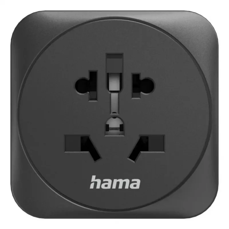 Hama 00223460 strāvas kontaktdakšas adapteris Type E/F hybrid Universal Melns