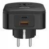 Hama 00223460 strāvas kontaktdakšas adapteris Type E/F hybrid Universal Melns