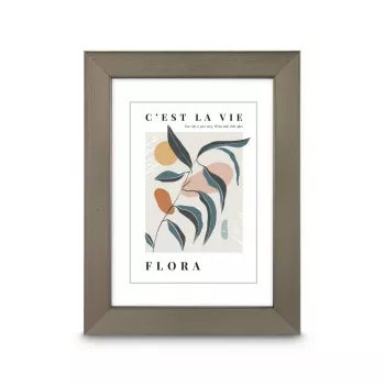 Hama Flora vienvietīgs attēlu rāmis brūns