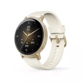 Hama 00178641 viedpulkstenis/sporta pulkstenis 3,35 cm (1,32 collas) AMOLED 43 mm analogais 466 x 466 pikseļi skārienjūtīgs zelta GPS (satelītu)