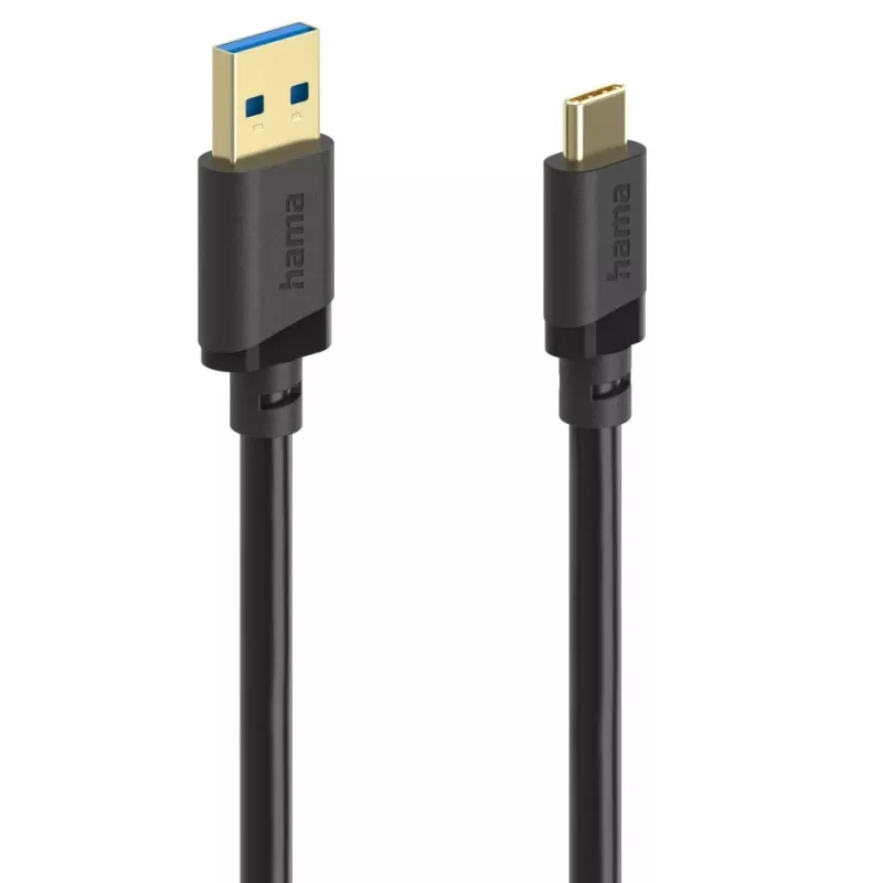 Hama 00202005 USB kabelis USB 3.2 Gen 1 (3.1 Gen 1) 0,75 m USB A USB C melns